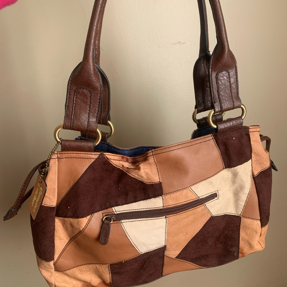 Relativity Genuine Leather Patchwork Brown Tan Sh… - image 8